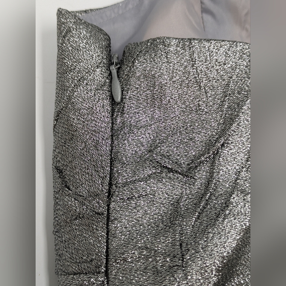 Le Chateau metallic grey silver strapless mini dress size XS - Picture 4 of 14